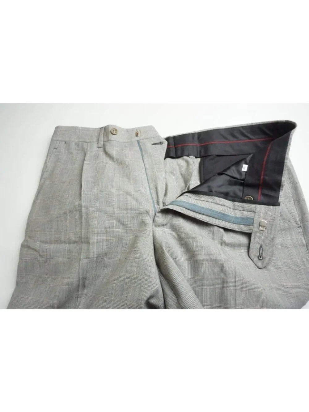 Sartoria Partenopea Gray Plaid Wool 2 Pc Suit Jacket Pants Sz 50 EU BRAND NEW